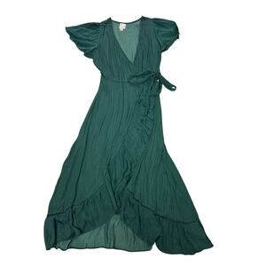 Blue Rain Green Slip Dress